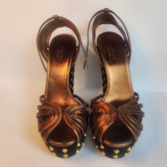 Gucci Bronze Women's Heels - Picture 1 of 6